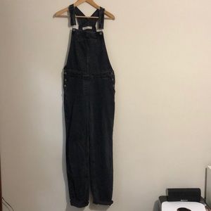Black Denim Worker Overalls